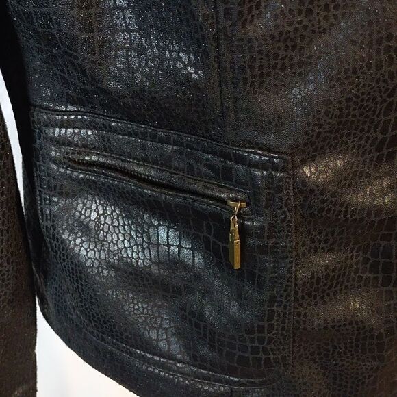 Joni B Croc Embossed Women's Jacket - Picture 5 of 8